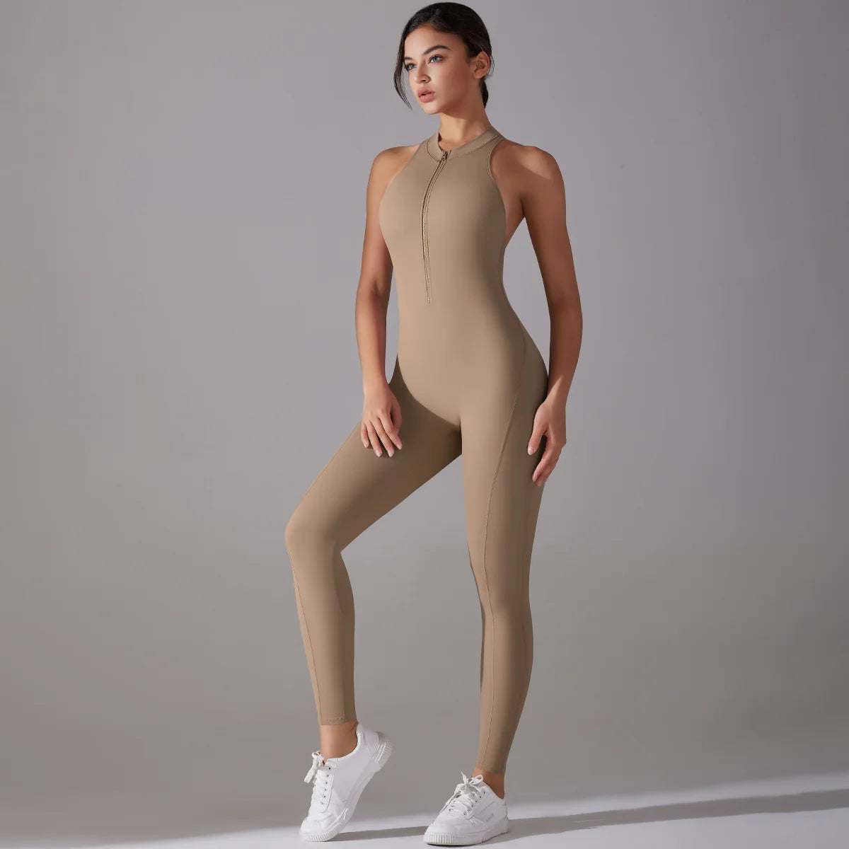 Hollow Backless Fitness Jumpsuit